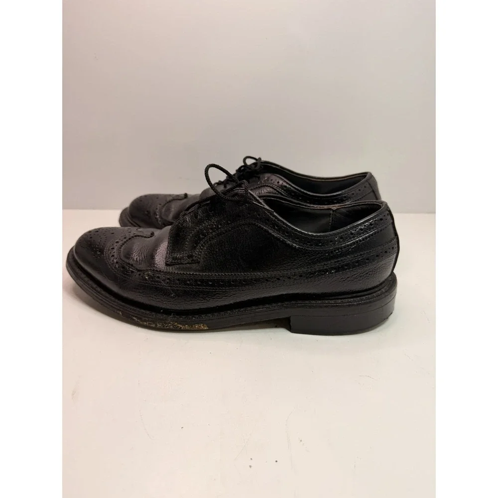 Dexter Black Leather Wingtip Oxfords Men's‎ Size 8.5 Made in USA Dress Shoes